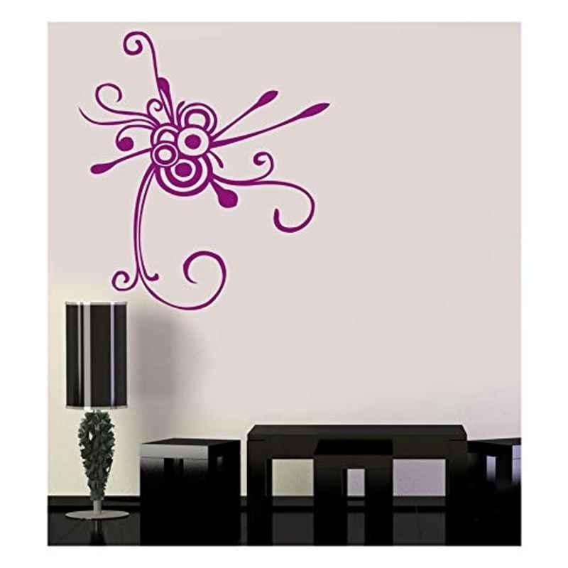 Kayra Decor 16x24 inch PVC Swirl Floral Wall Design Stencil, KHSNT179