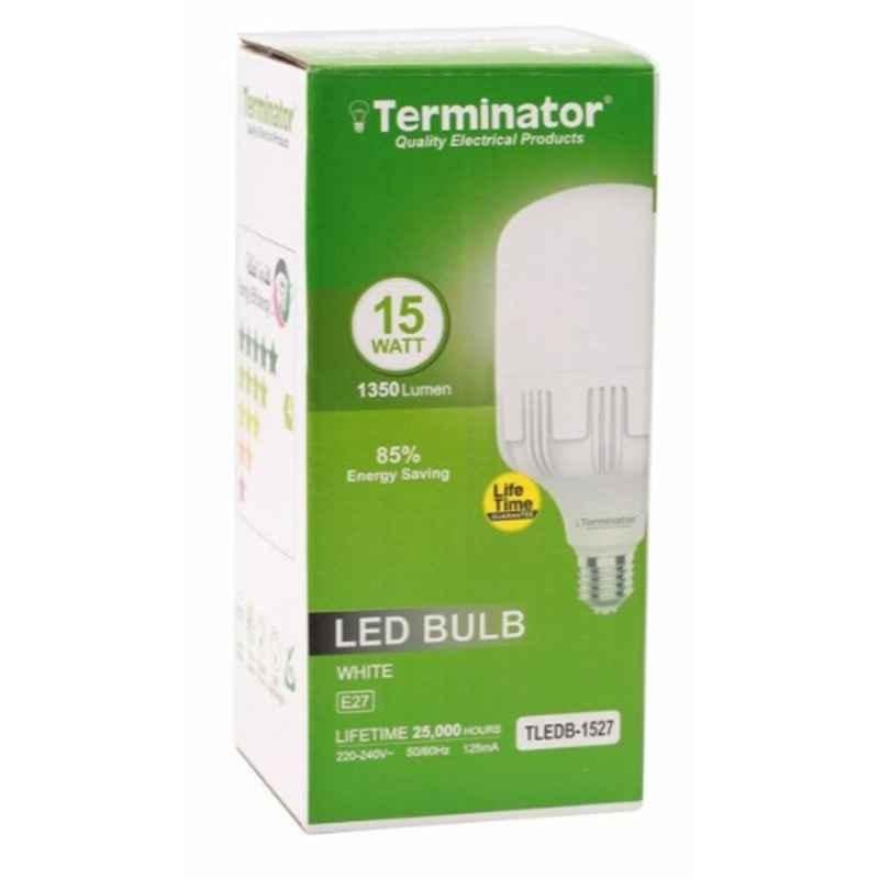 Terminator 15W 220-240V E27 6500K White LED Bulb, TLEBD-1527