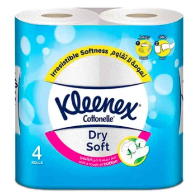 Kleenex White 2 Ply Dry Soft Toilet Paper Rolls (Pack of 10 Packet)