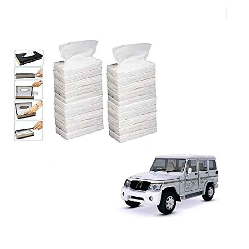 Kozdiko 100 Pulls Dispenser Box Refiller Tissue Paper with 200 Sheets for Mahindra Bolero XL (Pack of 20)