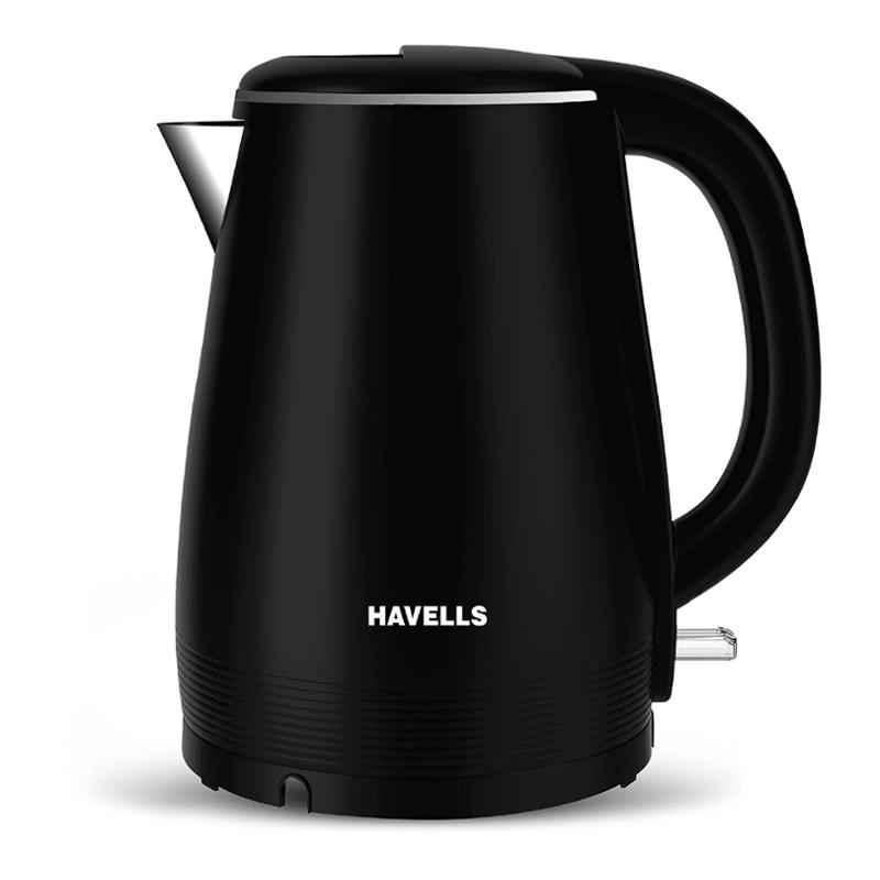 Havells Altro 1.5L Stainless Steel Black Double Wall Electric Kettle