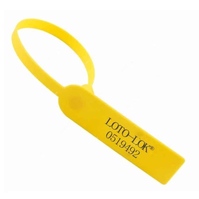 Loto-Lok 270mm Polypropylene Yellow Security Seal, PS-Y270-YL (Pack of 50)