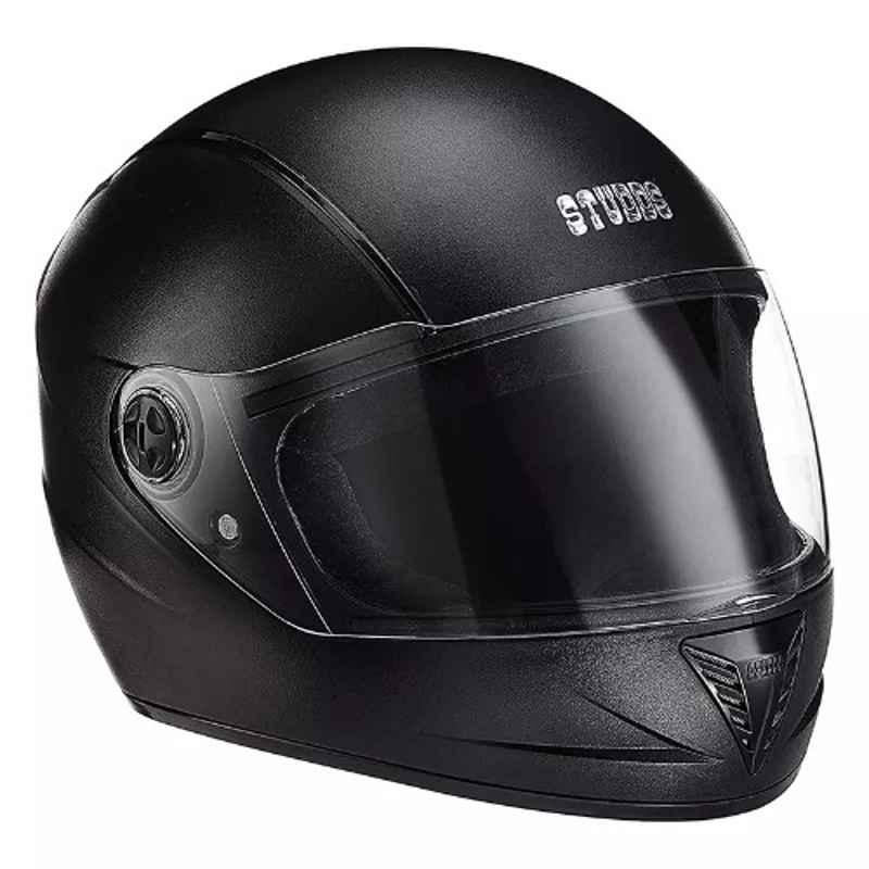 Studds Professional Expanded Polystyrene Black Full Face Full Face Helmet, Size: Medium