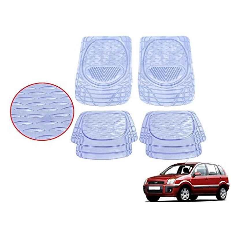 Kozdiko 4 Pcs 6204 PVC & Rubber Clear Car Foot Mat Set for Ford Fusion