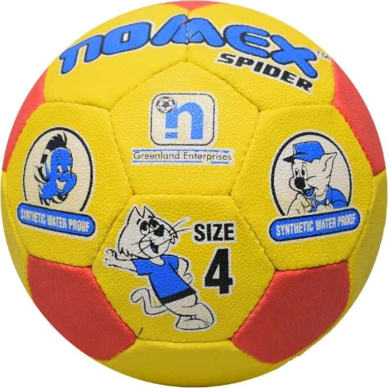 Nomex Spider Rubber Yellow & Orange Football, Size: 4