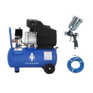 Spear 30 Litre Air Compressor with 2HP Motor, Paint Gun & 3m Hose Pipe