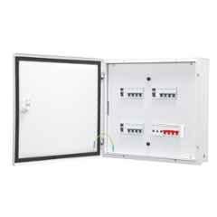 Schneider Electric Acti-9 4 Ways Double Door TPN White Distribution Board, A9HTND04E