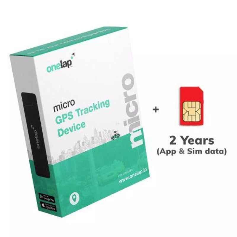 Onelap India Micro GPS Tracking Device with 2 Years App Subscription & Sim Data