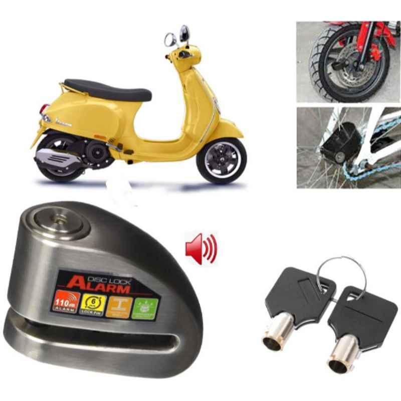 Auto Pearl Steel Black Anti-Theft Alarm Disc Brake Lock for VXL 125, Lock_745