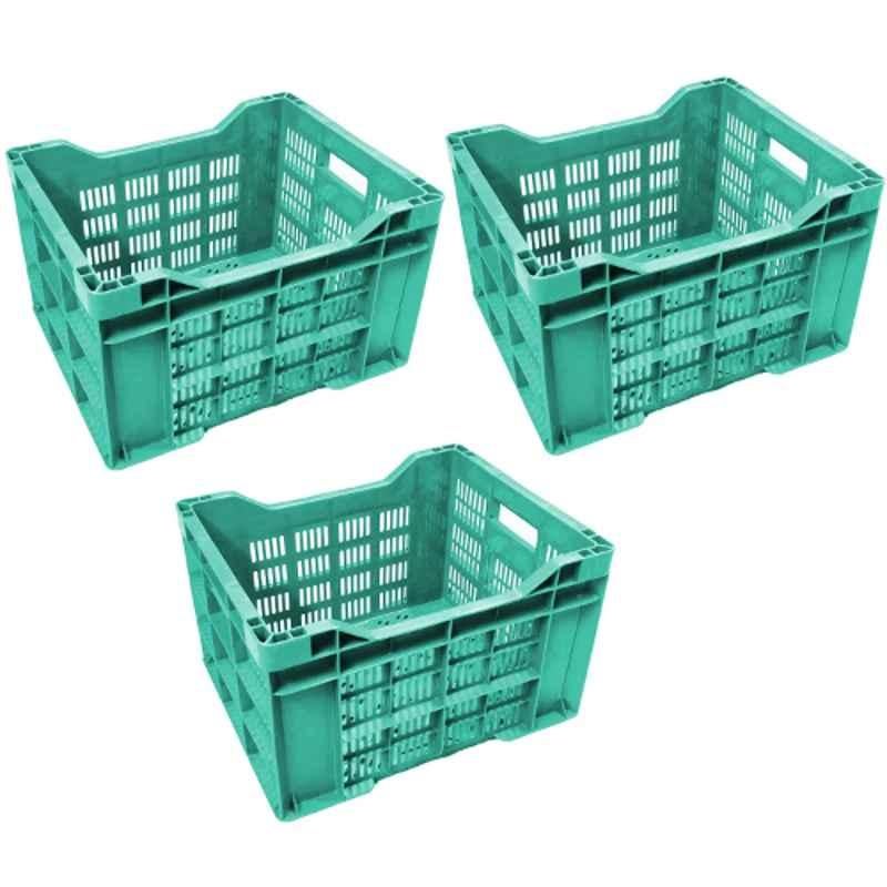 Buy Xela Multipurpose Heavy Duty Green Portable Plastic Crate