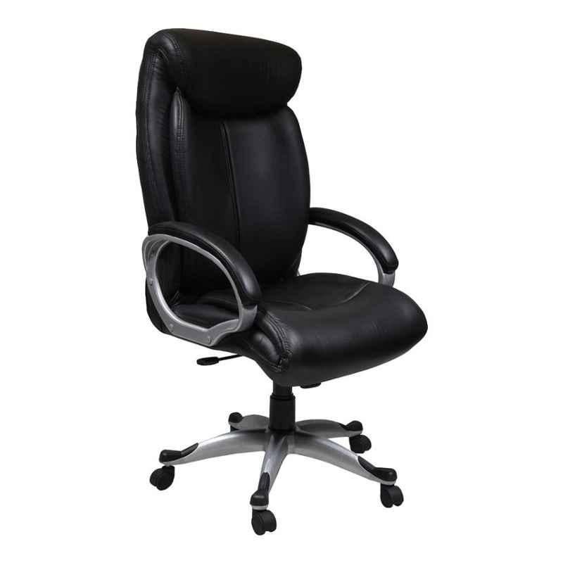 Caddy PU Leatherette Black Adjustable Office Chair with Back Support, DM 60 (Pack of 2)