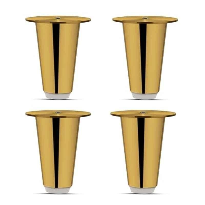 Plantex Heavy Duty Stainless Steel 3 inch Sofa Leg/Bed Furniture Leg Pair for Home/Furniture Sofa Legs for Table/Support Legs/Furniture Leg Gold Set of 4 Pcs