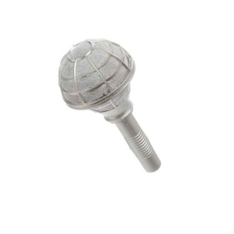 David Tutera Silver Bridal Bouquet Holder with Straight Ribbed Handle