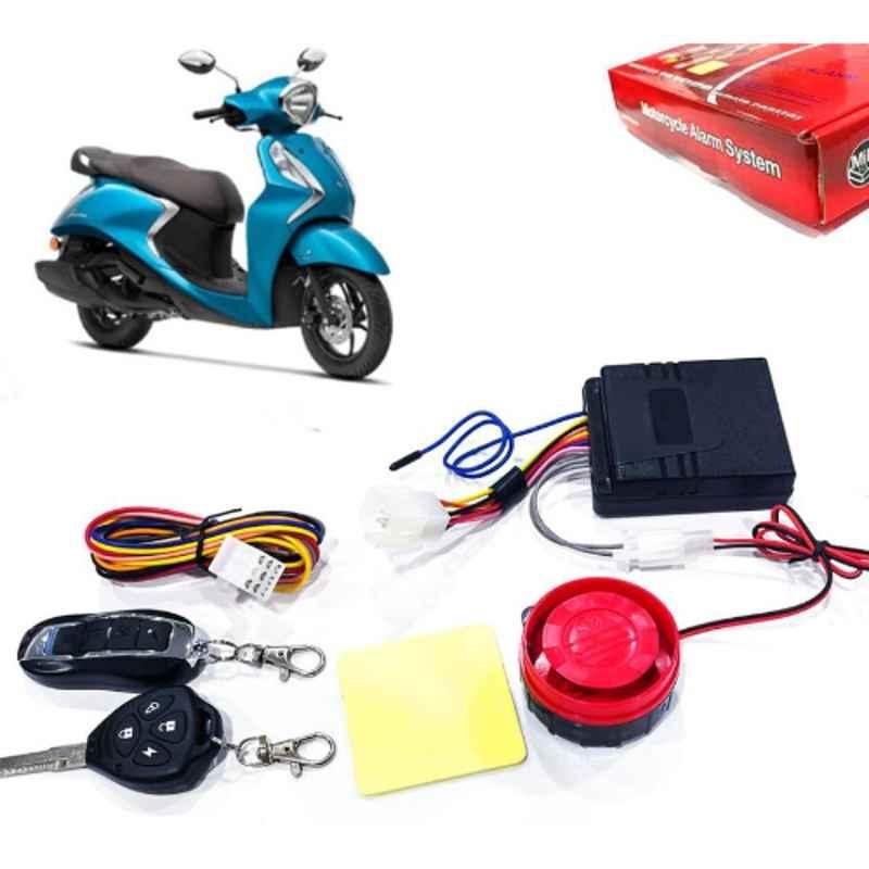 Auto Pearl 12V Black Two-Way Anti Theft Motorcycle Alarm Kit with 2 Pcs Remote for Fascino BS6