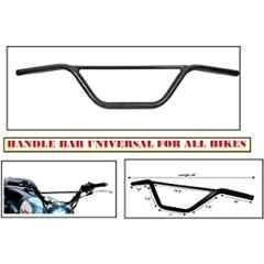 AOW RD350 (with Mounting Rod) Black Handlebar (Black) Universal for Bajaj Pulsar AS 200