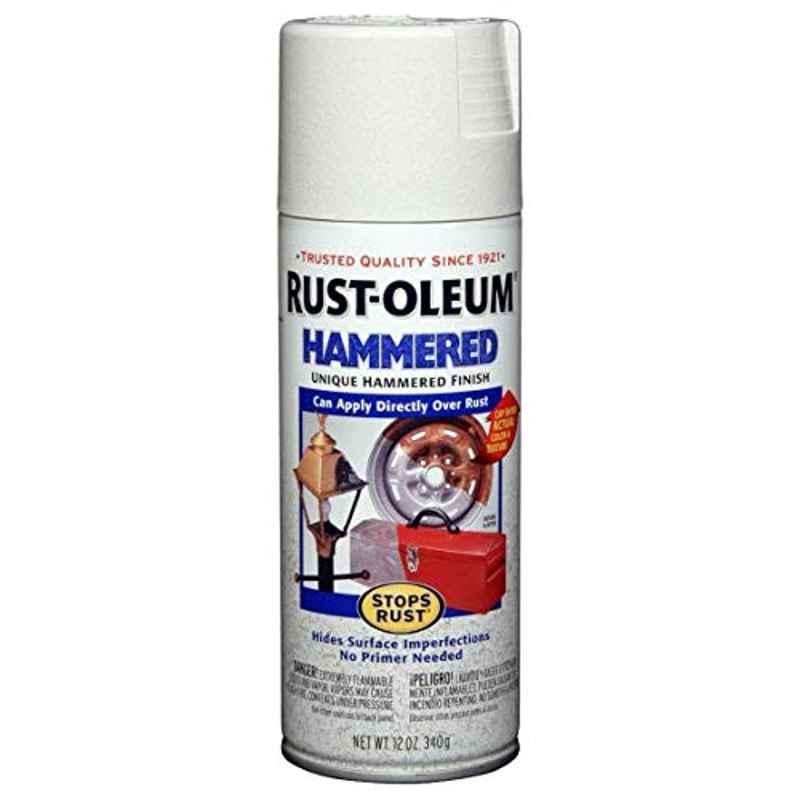 Rust-Oleum 12 fl Oz White 248072 Protective Enamel Hammered Spray Paint