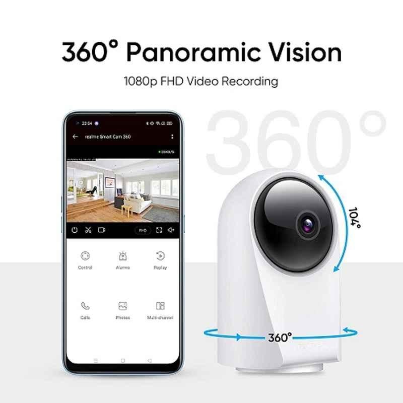 Realme RMH2001 360° 1080p Full HD Wifi Smart Security Camera (White)