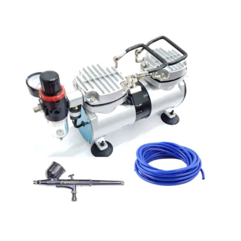 Elephant 1/3HP 35L Double Piston Mini Air Compressor Painter Air Brush 3m PU Pipe & 2 Way Connector Combo with 6 Months Warranty