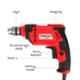 Spartan 450W 10mm Metal Professional Red & Black Electric Drill Machine, SP-10DR