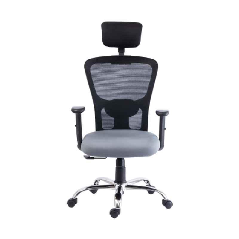 Bluebell Golf Ergonomic High Back Black & Grey Revolving Chair, BBVS01-EL02
