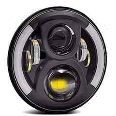 AllExtreme EX7IRH1 7 inch 75W Round High & Low Beam LED Headlight with Dual DRL