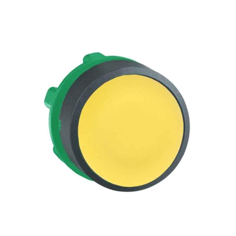Schneider 22mm Round Spring Return Yellow Flush Head for Non-Illuminated Push Button, ZB5AA5