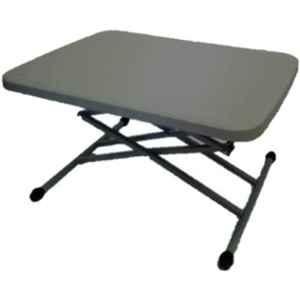 Supreme Grey Plastic & Metal Square Scissor Height Adjusting Table