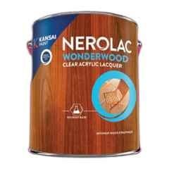 Nerolac Wonderwood 4 Litre Clear Acrylic Lacquer Wood Coating with FastDrying, Scratch & Stain Resistant