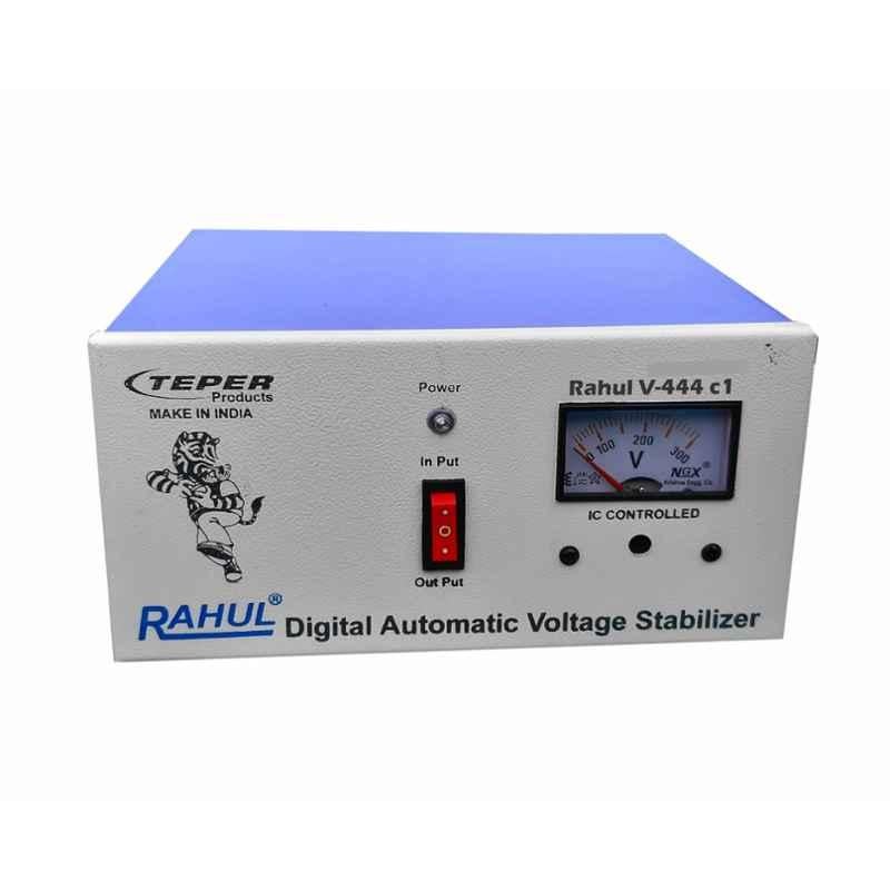 Rahul V-444 C1 1kVA 4A 100-280V 5 Step Copper Automatic Voltage Stabilizer for Computer, Washing Machine & 180-290L Refrigerator