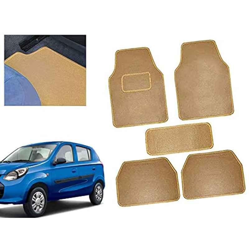 Auto Pearl 5 Pcs Polyester Beige Car Floor Carpet Set for ?All Car