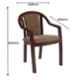Supreme Ornate Plastic Medium Back Rose Wood Cushion Chair with Arm (Pack of 4)