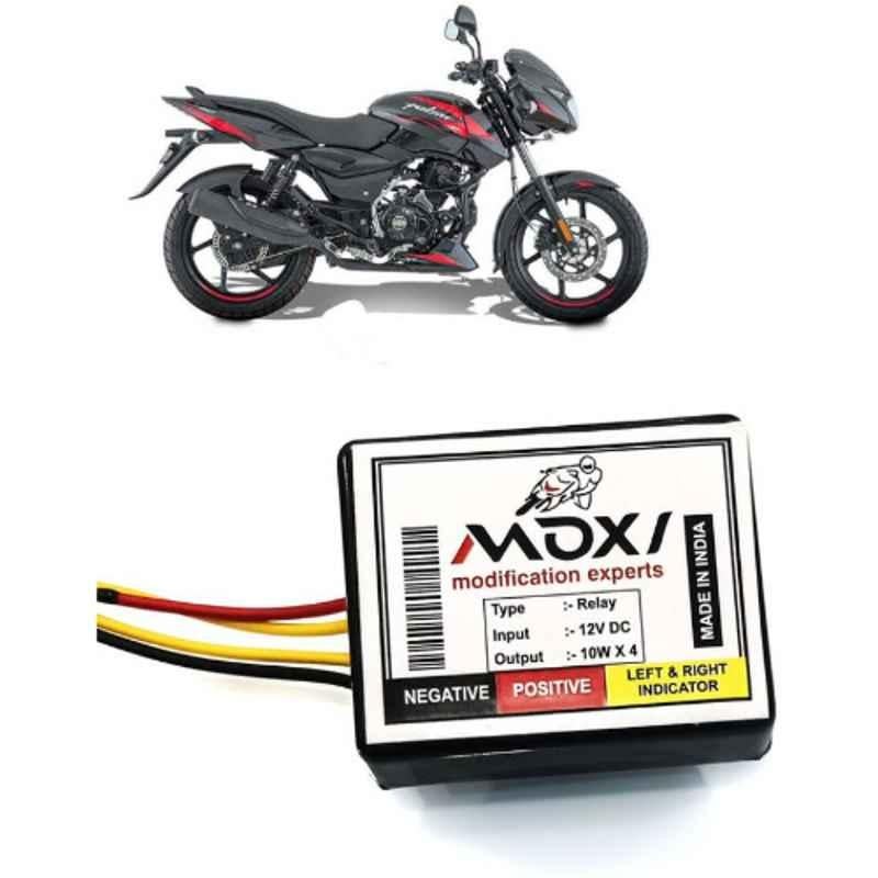 Auto Pearl 12V Black Front & Rear Flasher Indicator Light for Bajaj Pulsar 150 BS6