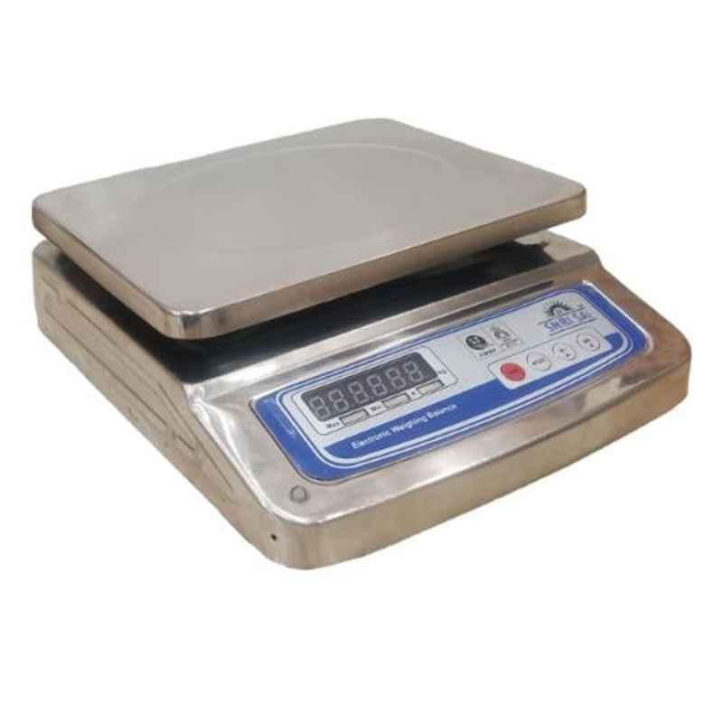 Shri Sai 30kg Stainless Steel Digital Table Top Weighing Scale, TT-SSFB-30T