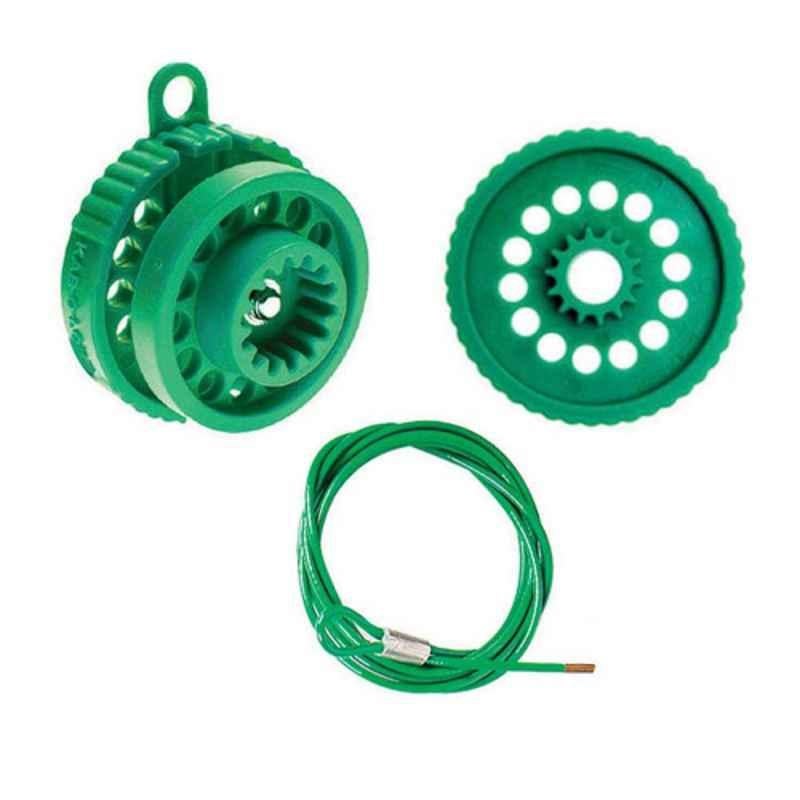 KAB-O-LOK 2m Green Nylon PA6 & 15% Glass Cable Lockout Set, CL-KBLK-G2-ST