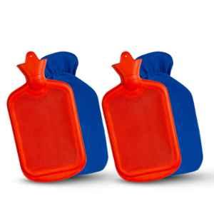 Ozocheck 1L Red Non Electrical Rubber Hot Water Bag with Cover, G086-2SF (Pack of 2)