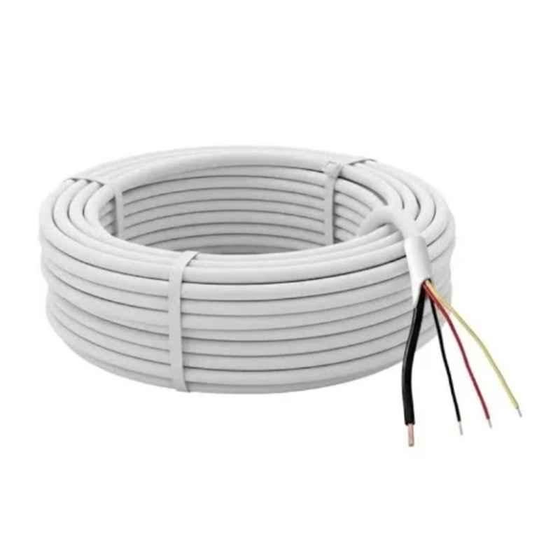 Shield Plus PVC White 3+1 STANDARD CCTV Cable, Length: 90 Yards (Pack of 2)
