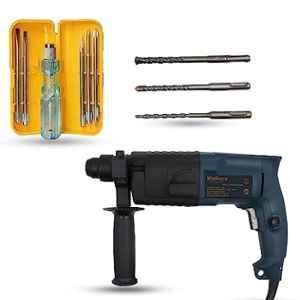 Walkers 750W Forward & Reverse Rotation Hammer Impact Drill Machine with 3 Bits & 5 in 1 Screwdriver, WKCB327