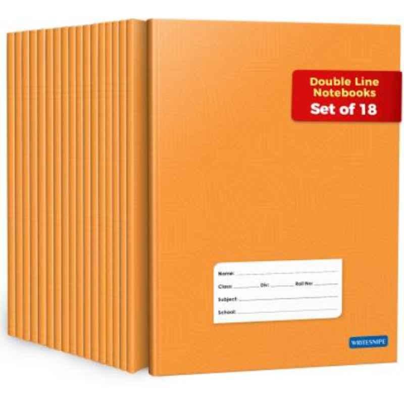Target Publications Regular 72 Pages Brown Ruled Double Line Notebook (Pack of 18)