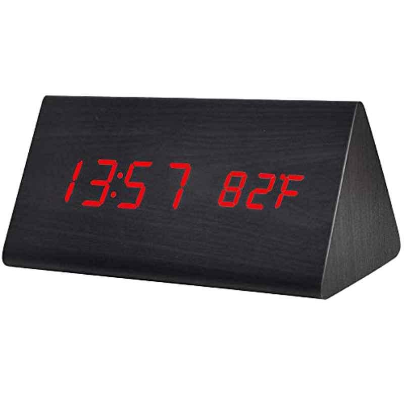 Rubik Wood Red Alarm Clock