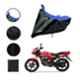 Riderscart Polyester Black & Blue Waterproof Two Wheeler Body Cover with Storage Bag for TVS Phoenix