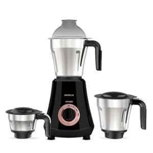 Havells Hydro Plus 1000W Black Mixer Grinder with Stainless Steel Blade 3 Jars, GHFMGFGE100