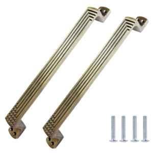 Atom 12 inch Brass Antique Finish Dotline Aluminium Pull Handle (Pack of 2)