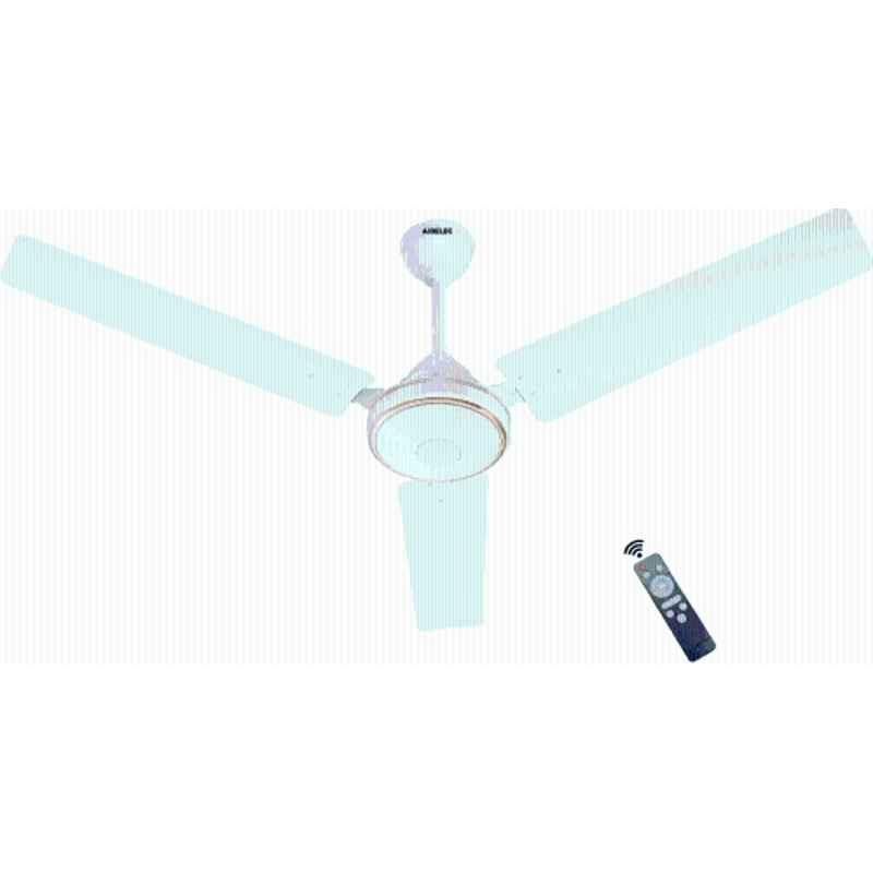 Airelec Gloria Tejas 28W 350rpm 5 Star 3 Blade 0.5W LED BLDC Ceiling Fan with Remote & 2 Years Warranty Sweep: 1200 mm, White, AIRCFT01