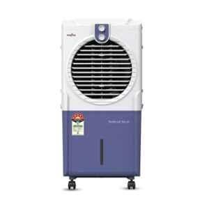 Kenstar Turbocool Neo 45 100W 45 Litre Polypropylene White & Blue Personal Air Cooler with Honeycomb Pad Cooling & 1 Year Warranty, TNEO45BCOLD