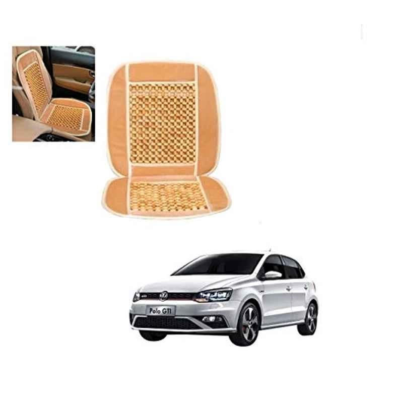 Kozdiko Wooden Bead Seat with Beige Velvet Border for Volkswagen Polo GTI
