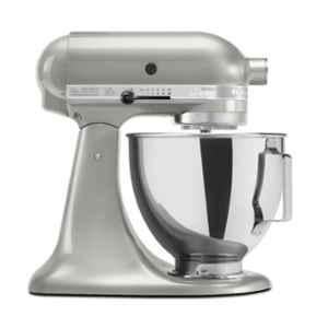 Kitchenaid Artisan Design 300W 4.8L Sugar Pearl Double coat Tilt Head Stand Mixer, 5KSM150PSDSR