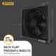 Atomberg Efficio 20W 1300rpm Black Exhaust Fan, Sweep: 250 mm