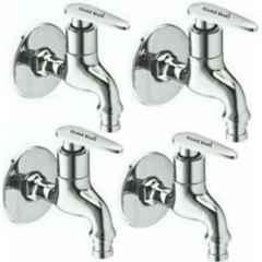Gold Bell GB2020 Brass Silver Wall Mounted Chrome Finish Bib Cock Tap (Pack of 4)