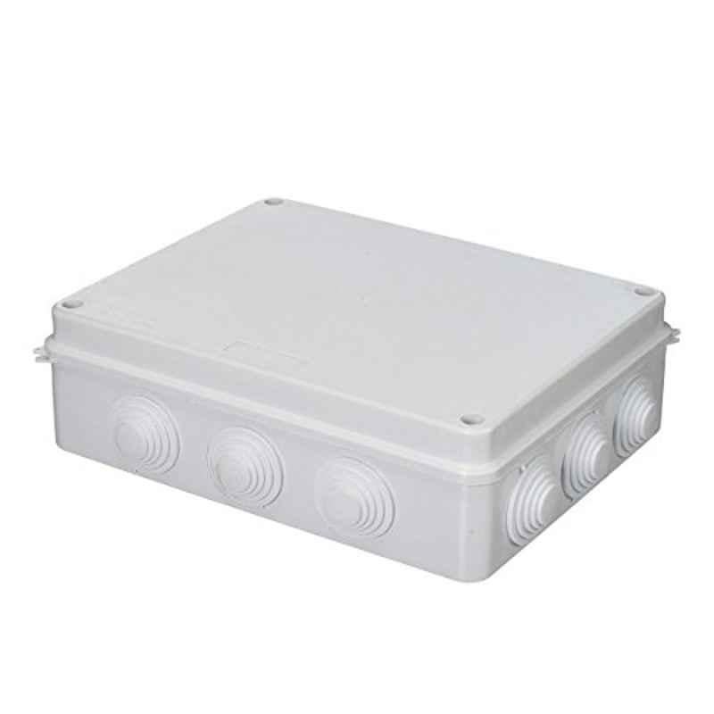 Saim 255x200x80mm ABS & Rubber White IP65 Waterproof Junction Box, S00028