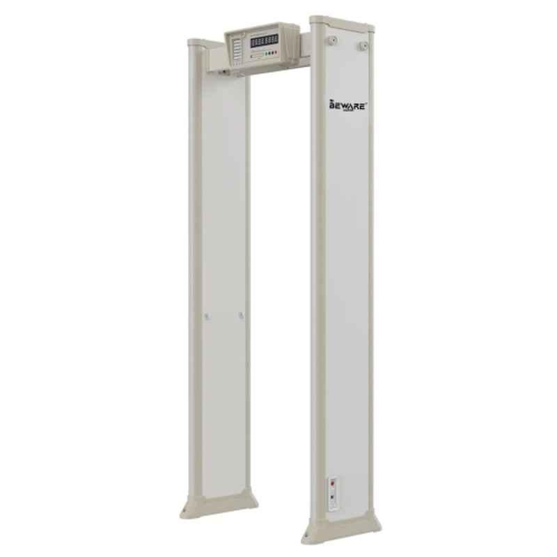 Beware 12W 100-240VAC Multi Zone Door Frame Metal Detector with LED Zone Indicator, Audio Alarm & People Counter, BW-18ZD